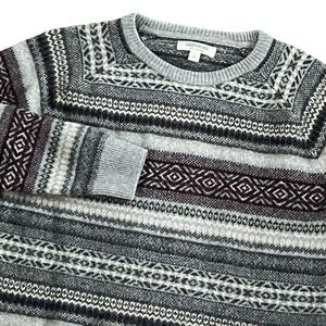 Goodthreads Men's 100% Lambswool Fair Isle Crewneck Sweater Large Preppy Soft